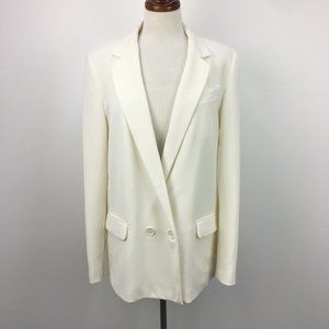 Express White Double Breasted Blazer Jacket